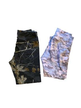 Lot of 2 Camo Leggings Fabletics & Yukon Gear M